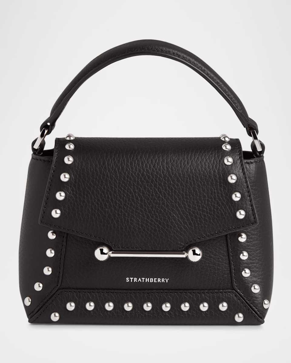 Mosaic Nano Studded Leather Top-Handle Bag
